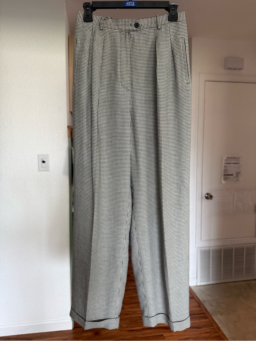 Lauren Ralph Lauren Black & White Houndstooth Trousers Size 10